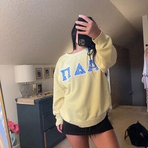 Yellow Greek Letter Sweatshirt